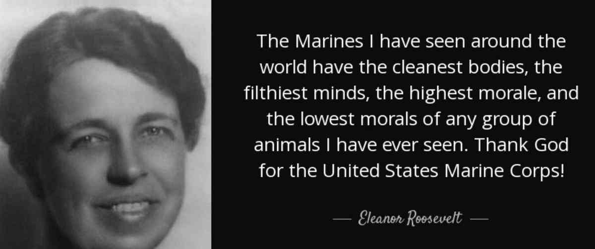 eleanor roosevelt quote about marines