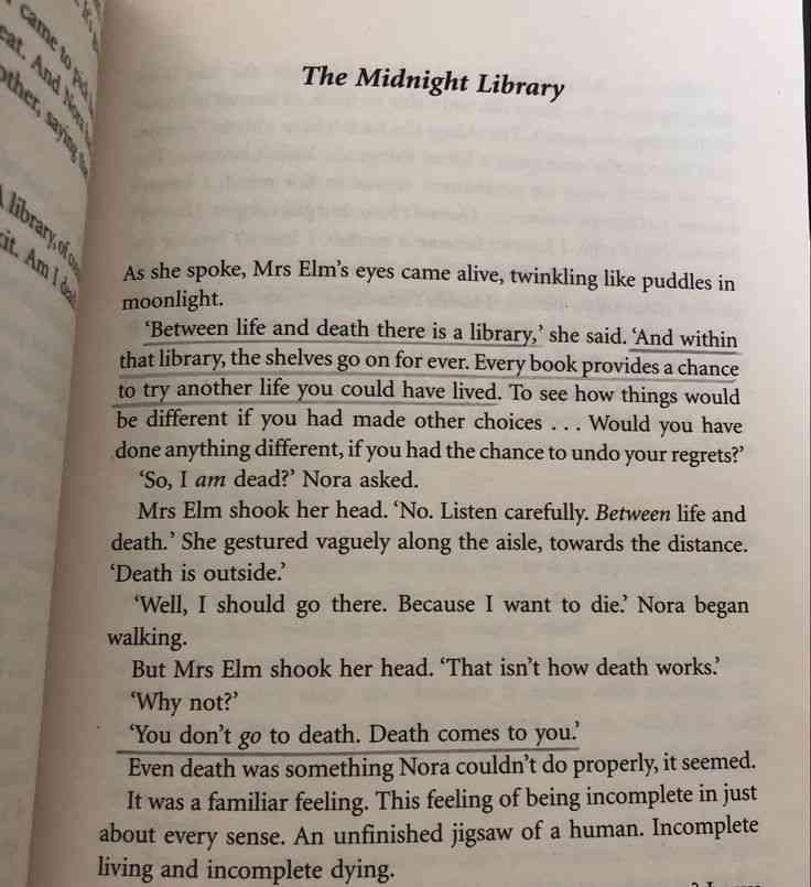 quotes from the midnight library