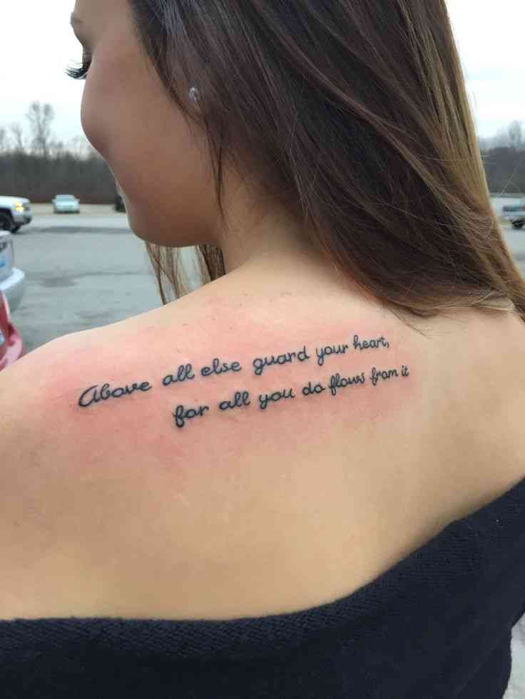 shoulder quote tattoos
